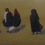 55-Femmes du sud marocain, huile sur toile, 50x100, disponible à la vente.